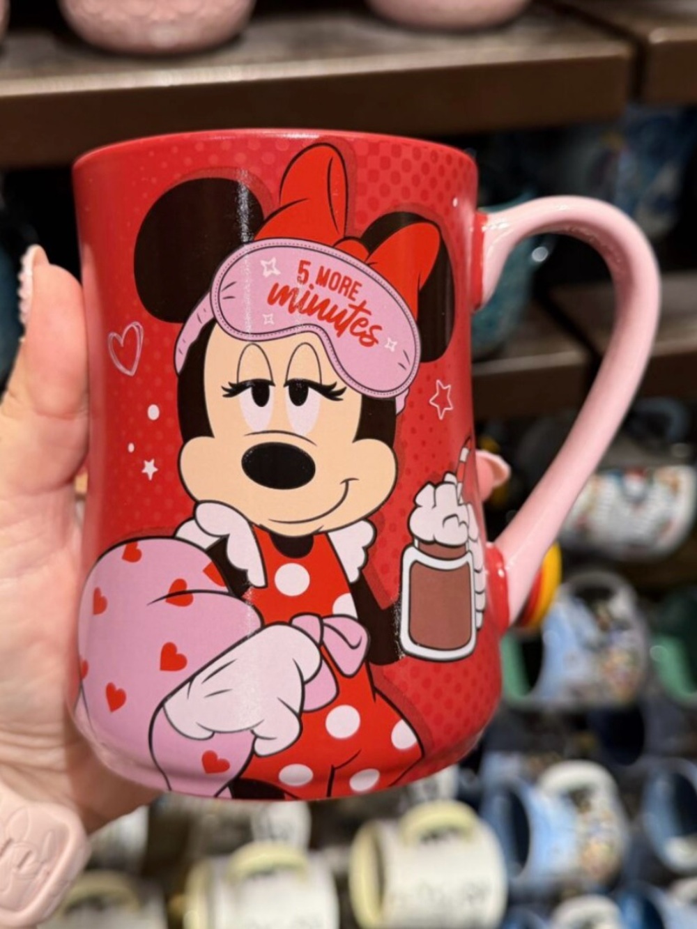 2026 Disney Parks Disney World Minnie Mouse 5 More Minutes Sleep Mask Mug New